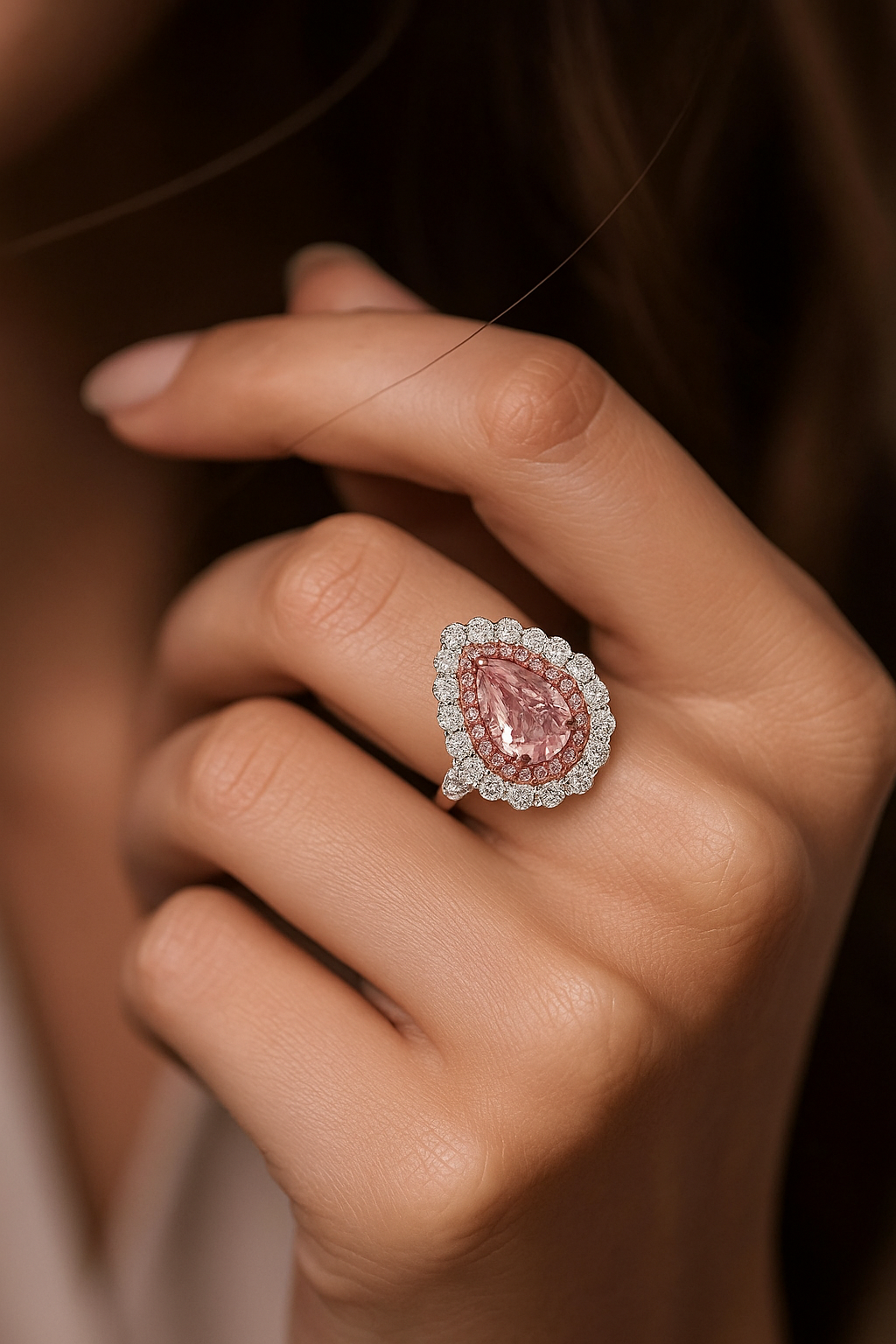 "Rose Radiance"🌷Pear Cut Ring by Ziara™🌹 BUY 1 GET 1 FREE!!