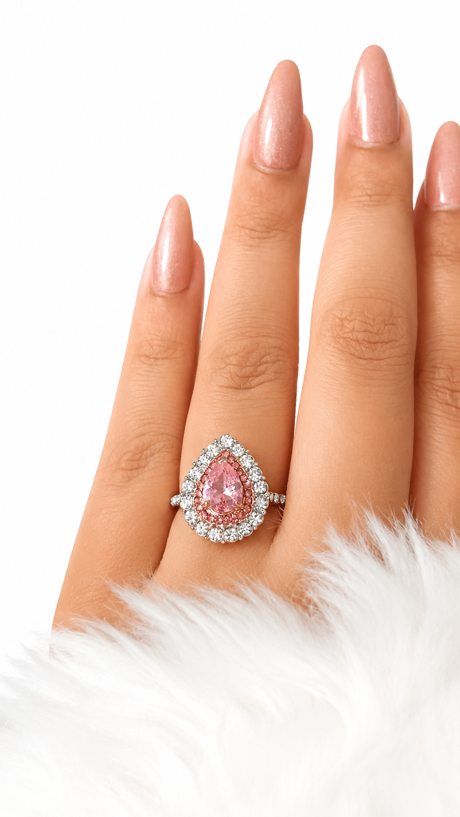 "Rose Radiance"🌷Pear Cut Ring by Ziara™🌹 BUY 1 GET 1 FREE!!