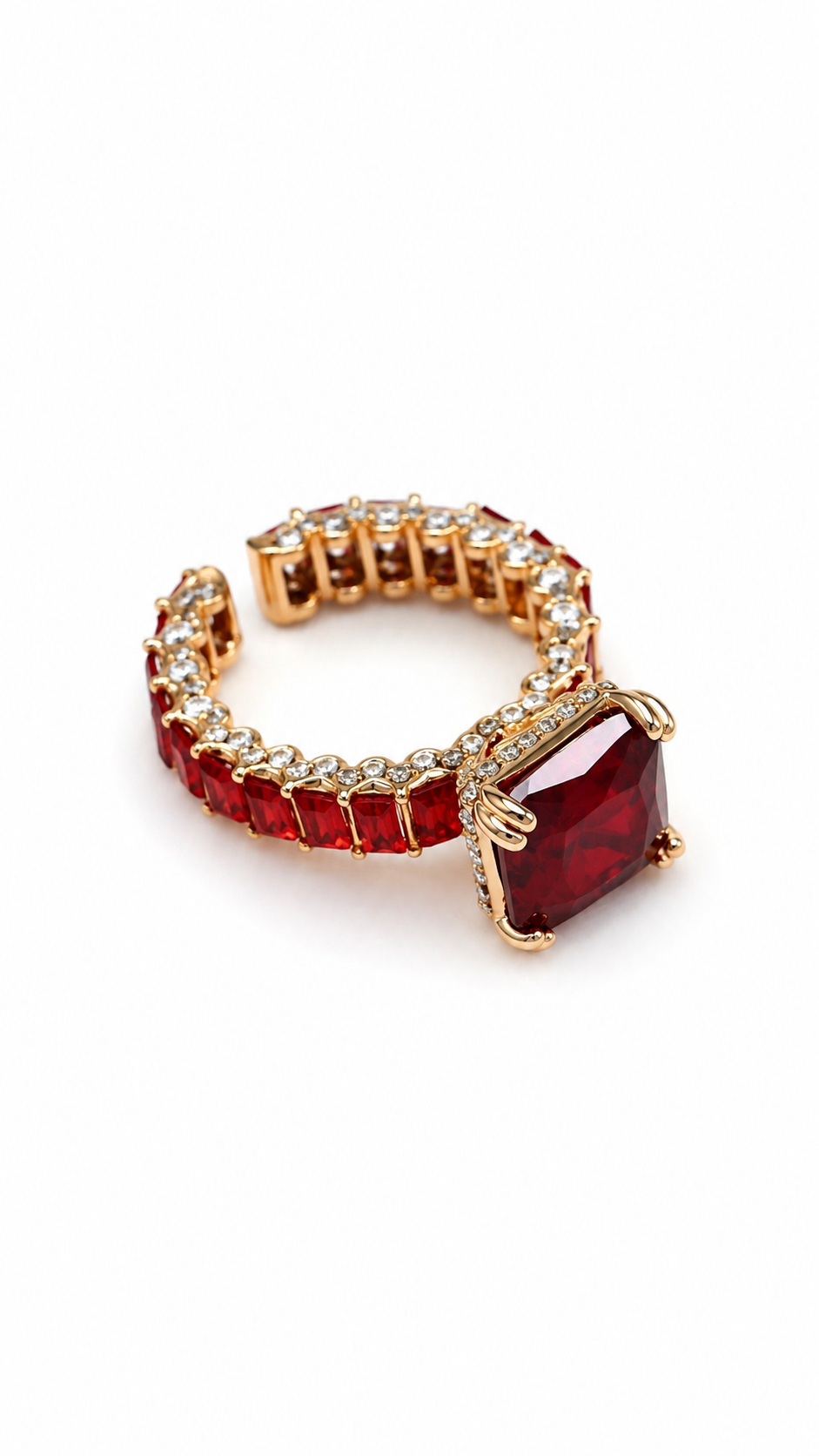 "Heart of Fire"❤️‍🔥Royal Ruby Ring by Ziara 🔥 BUY 1 GET 1 FREE!!