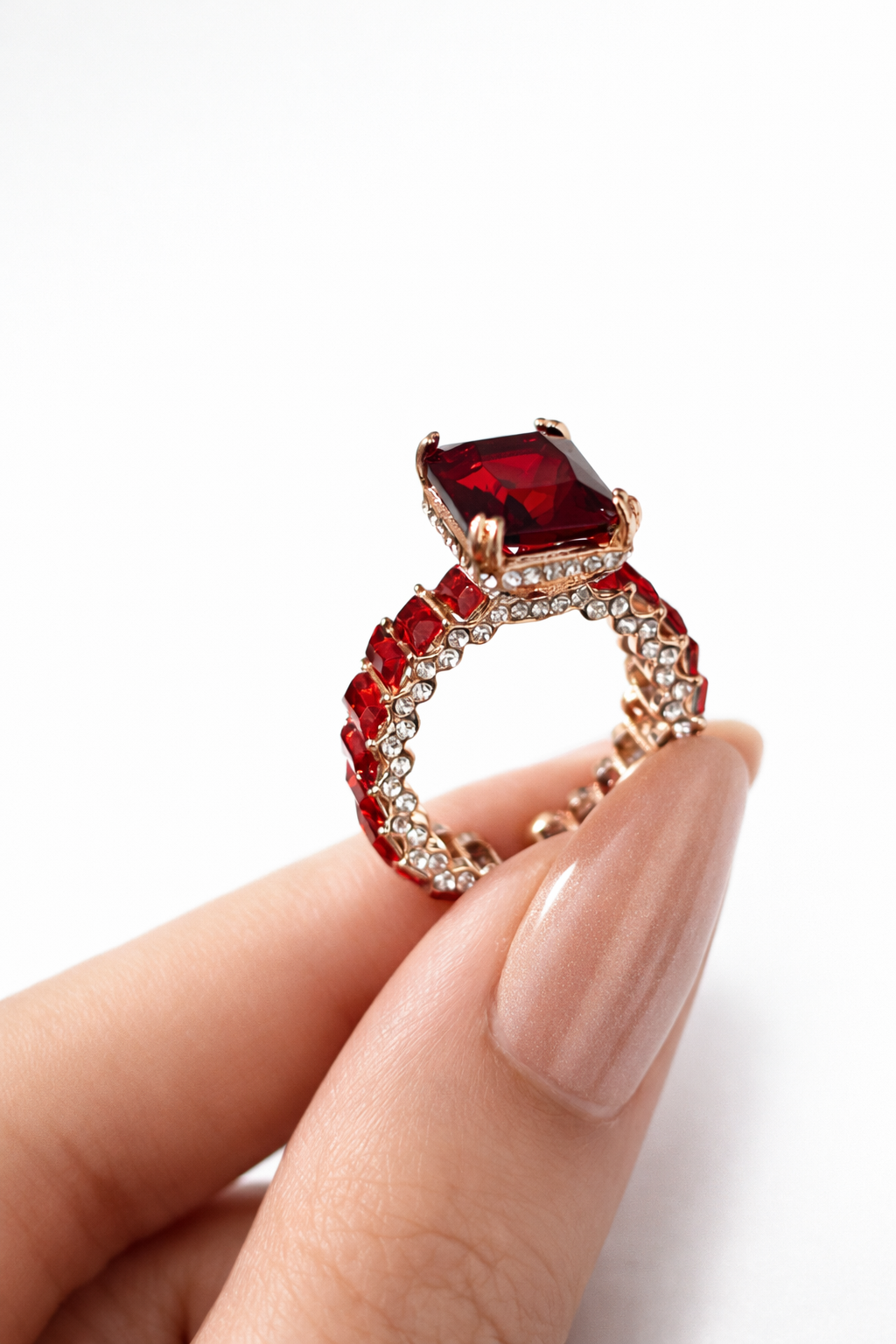 "Heart of Fire"❤️‍🔥Royal Ruby Ring by Ziara 🔥 BUY 1 GET 1 FREE!!