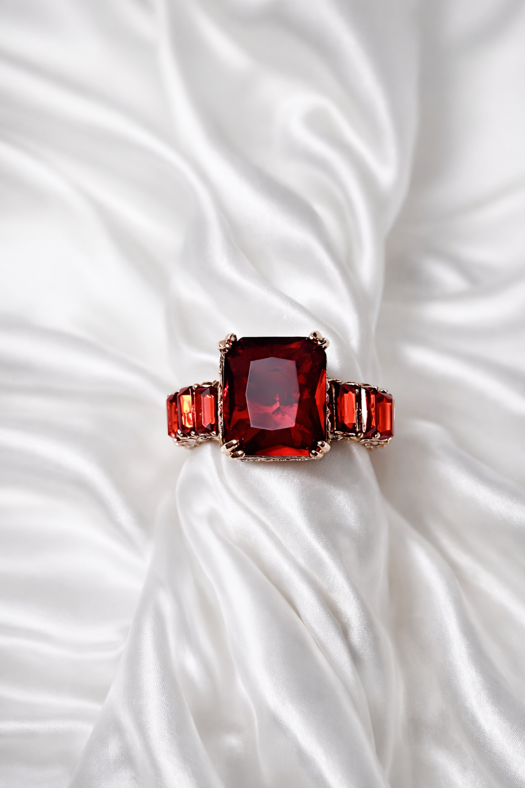 "Heart of Fire"❤️‍🔥Royal Ruby Ring by Ziara 🔥 BUY 1 GET 1 FREE!!