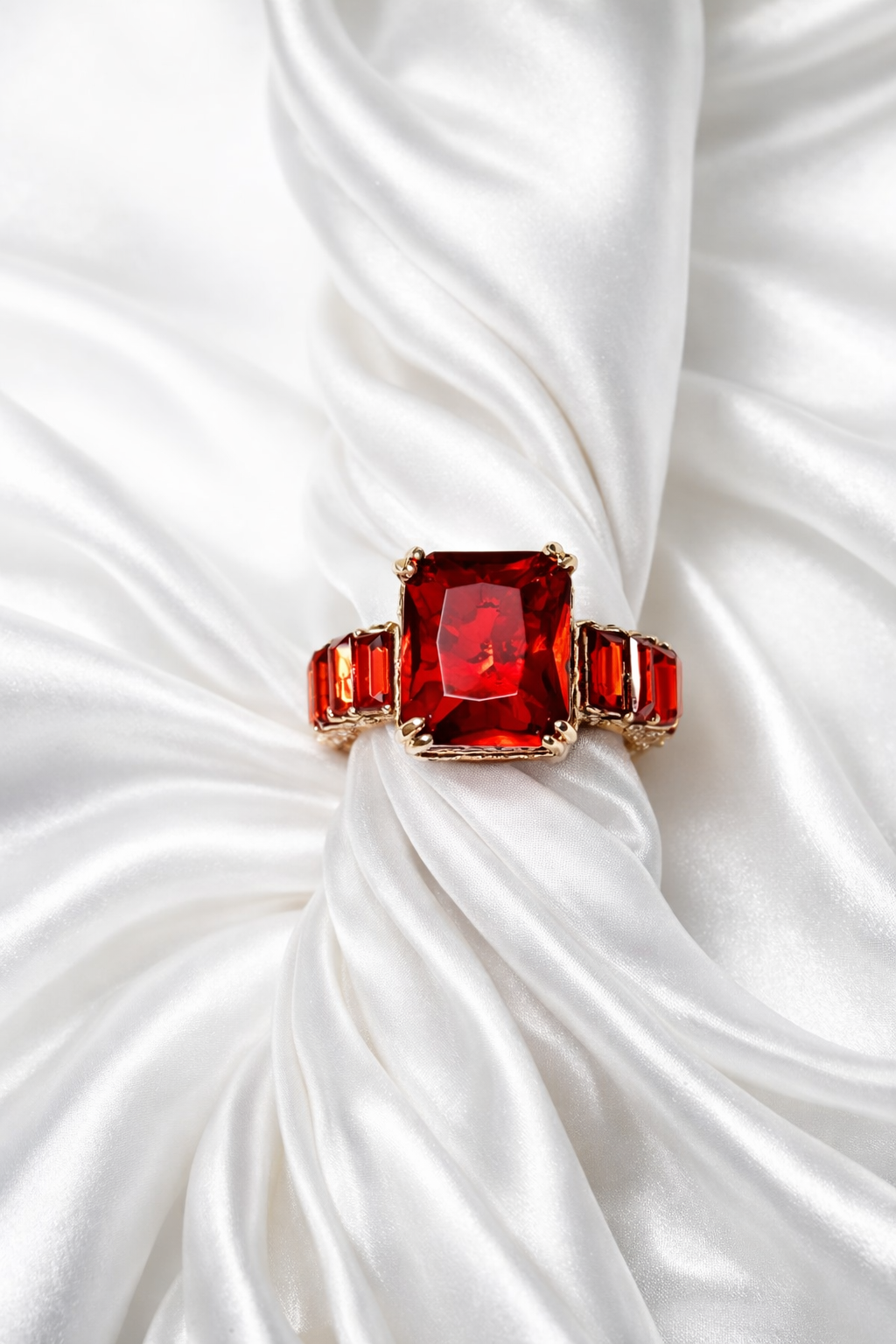 "Heart of Fire"❤️‍🔥Royal Ruby Ring by Ziara 🔥 BUY 1 GET 1 FREE!!