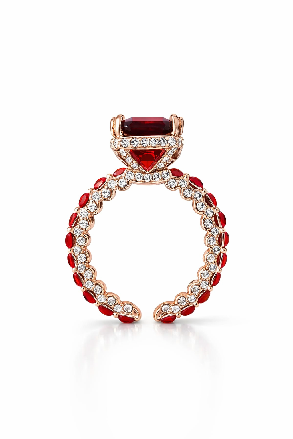 "Heart of Fire"❤️‍🔥Royal Ruby Ring by Ziara 🔥 BUY 1 GET 1 FREE!!