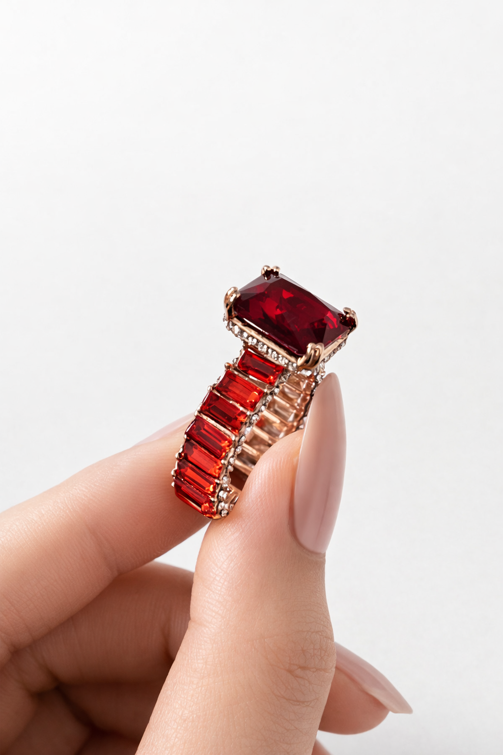 "Heart of Fire"❤️‍🔥Royal Ruby Ring by Ziara 🔥 BUY 1 GET 1 FREE!!
