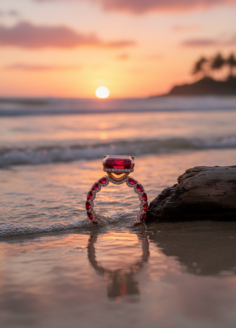 "Heart of Fire"❤️‍🔥Royal Ruby Ring by Ziara 🔥 BUY 1 GET 1 FREE!!