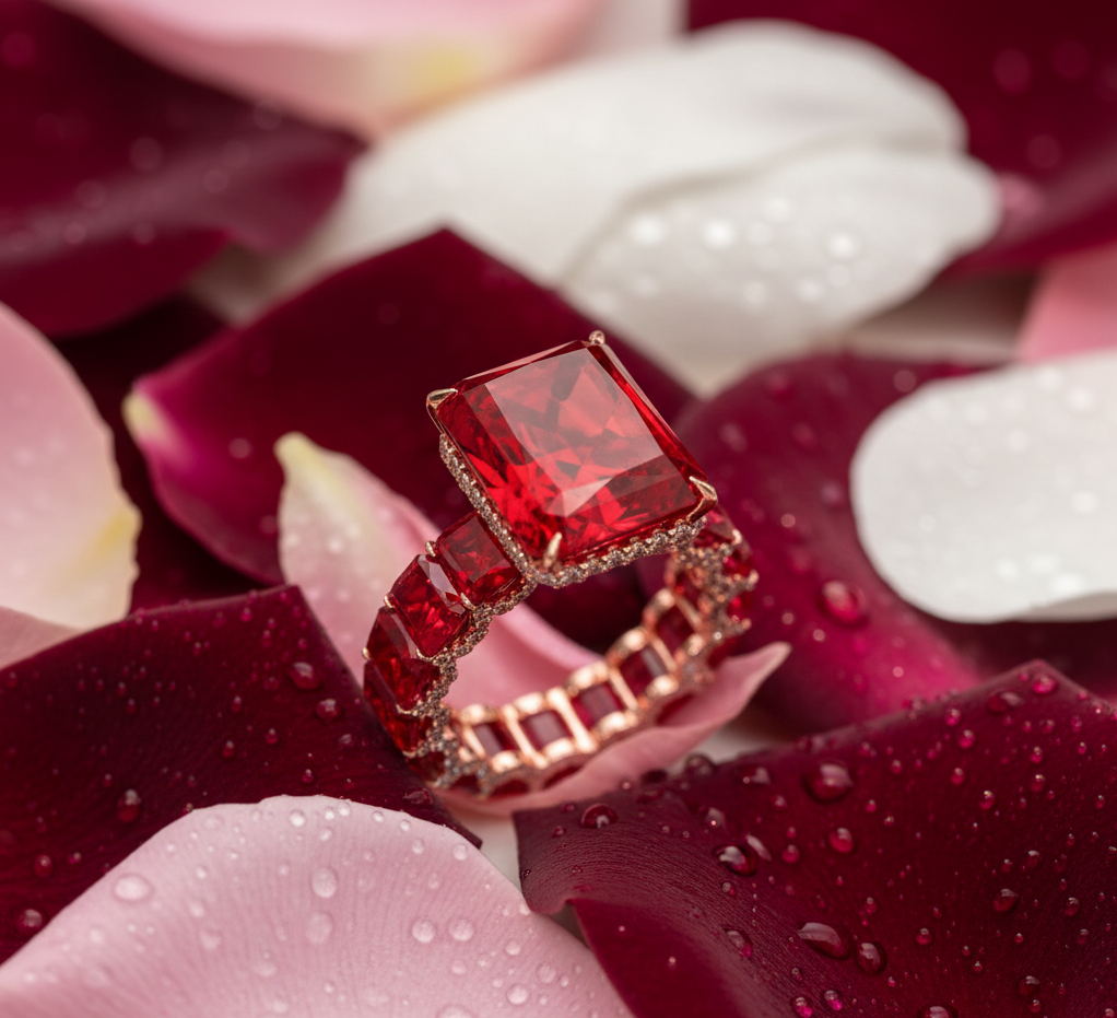 "Heart of Fire"❤️‍🔥Royal Ruby Ring by Ziara 🔥 BUY 1 GET 1 FREE!!