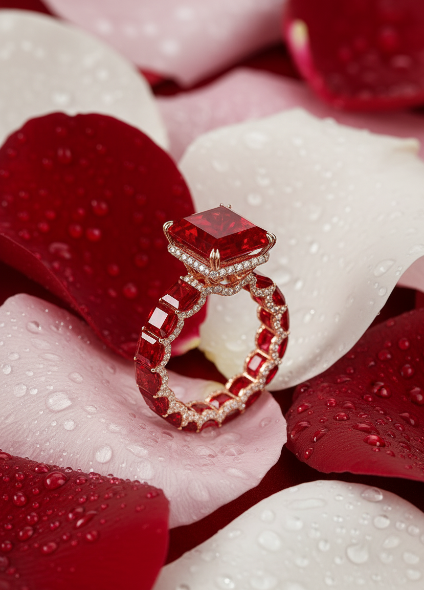 "Heart of Fire"❤️‍🔥Royal Ruby Ring by Ziara 🔥 BUY 1 GET 1 FREE!!