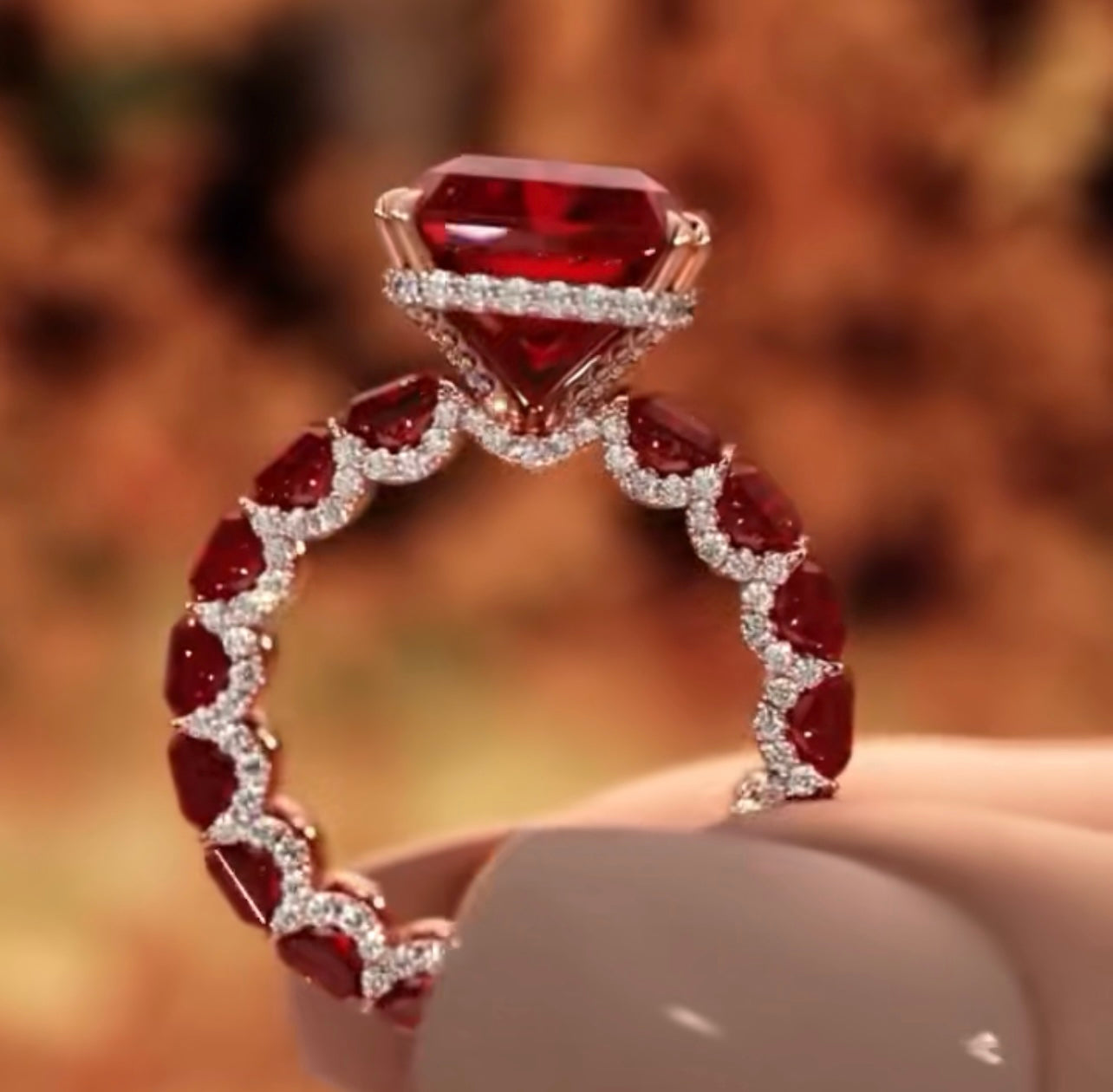 "Heart of Fire"❤️‍🔥Royal Ruby Ring by Ziara 🔥 BUY 1 GET 1 FREE!!