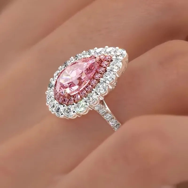 "Rose Radiance"🌷Pear Cut Ring by Ziara™🌹 BUY 1 GET 1 FREE!!