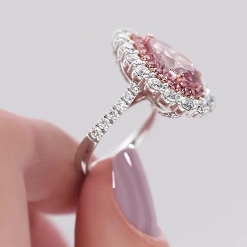 "Rose Radiance"🌷Pear Cut Ring by Ziara™🌹 BUY 1 GET 1 FREE!!