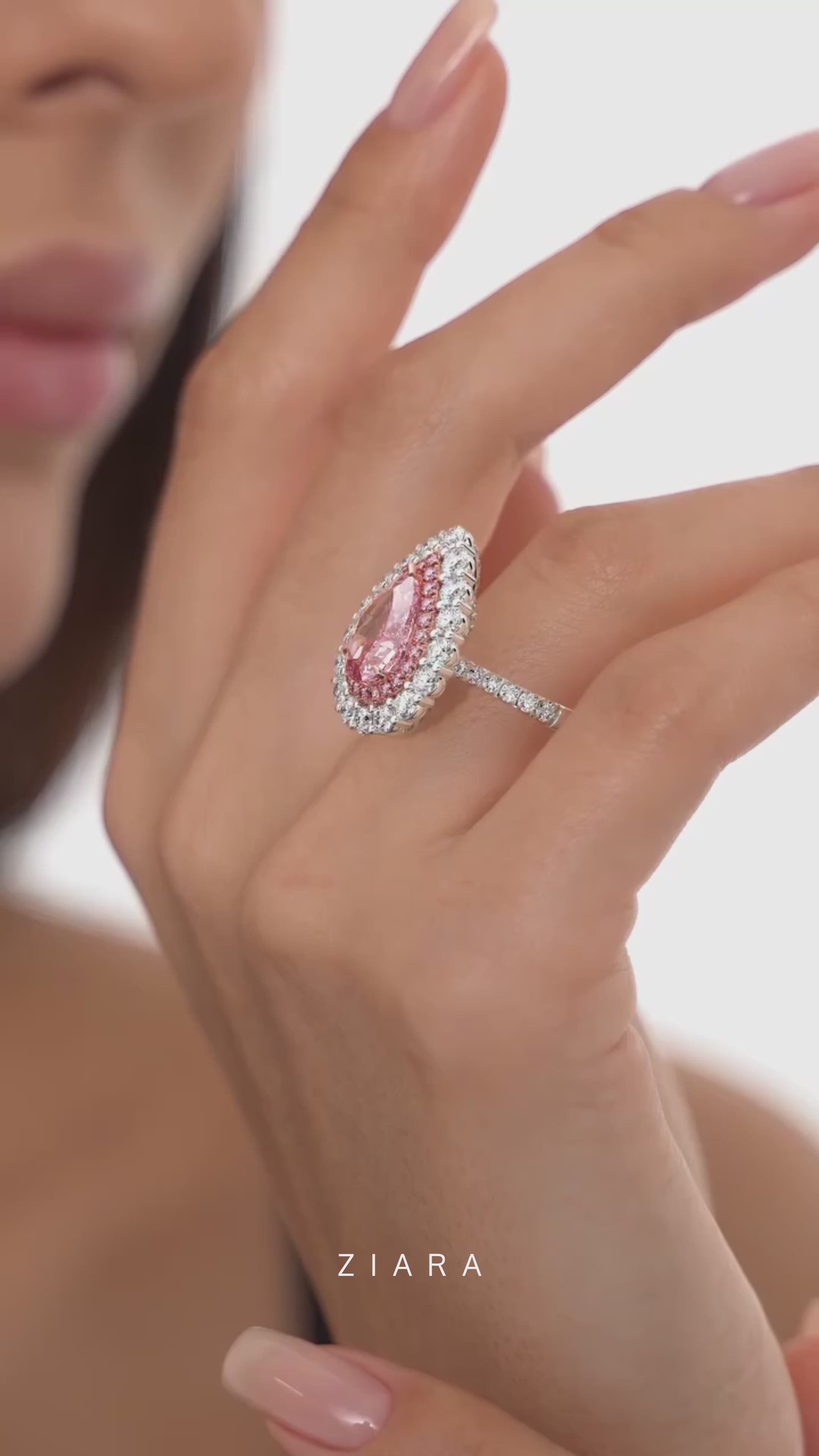 "Rose Radiance"🌷Pear Cut Ring by Ziara™🌹 BUY 1 GET 1 FREE!!